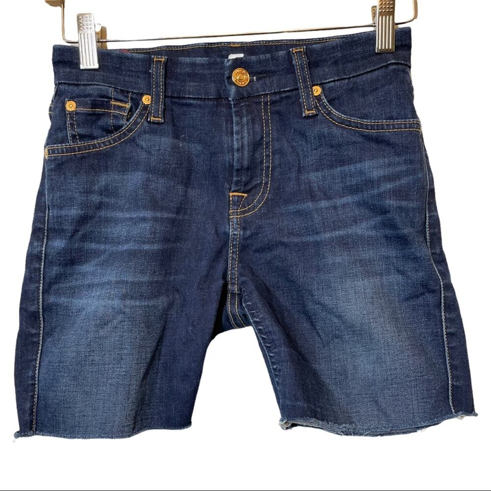 7FAM Kimmie Mid-Rise DIY Cut-off Jean Shorts 26 Jorts